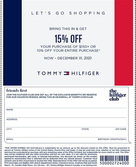 promo code tommy hilfiger usa